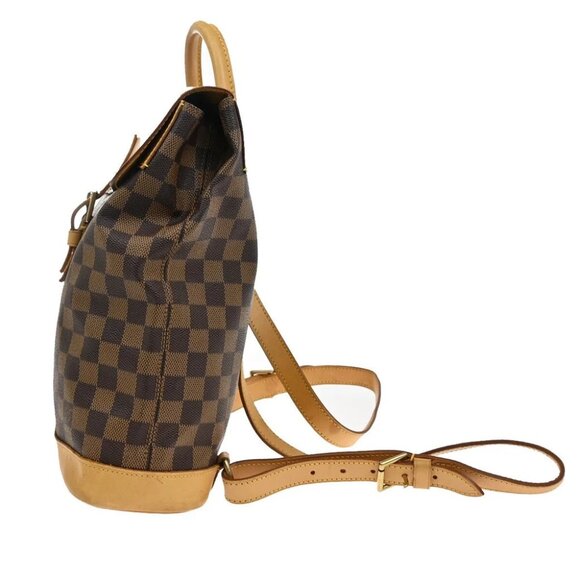 LOUIS VUITTON Logo Arlequin Backpack Bag Damier Ebene Brown N99038 23YH405 - Picture 2 of 15